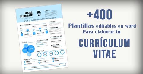 Se utiliza para poder presentar de una manera ordenada, todas las experiencias laborales en orden cronológico y resaltando las actividades realizadas en cada uno de estos, así como los logros obtenidos. +400 Plantillas editables en Word para Elaborar tu ...