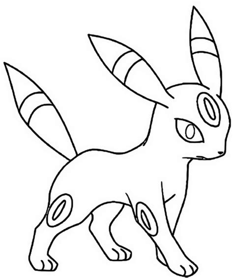 21 Desenhos Do Pokémon Umbreon Para Imprimir E Colorir