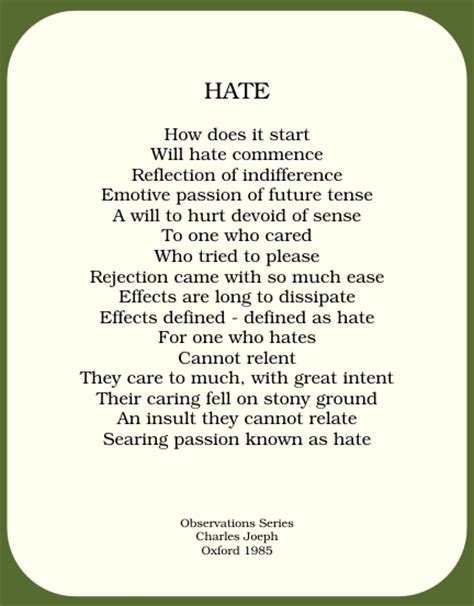 Hate Quotes And Poems Quotesgram