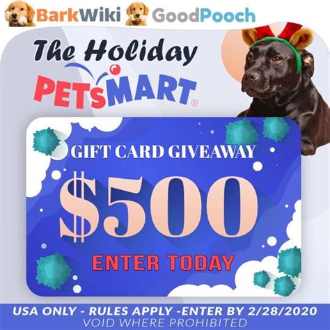 Treat yourself to something special at petsmart with a petsmart gift card. Enter to Win a $500 PetSmart Gift Card with GoodPooch's ...