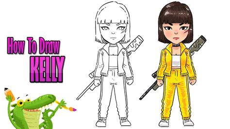 How To Draw And Coloring Free Fire Kelly Step By Step For Kids Youtube