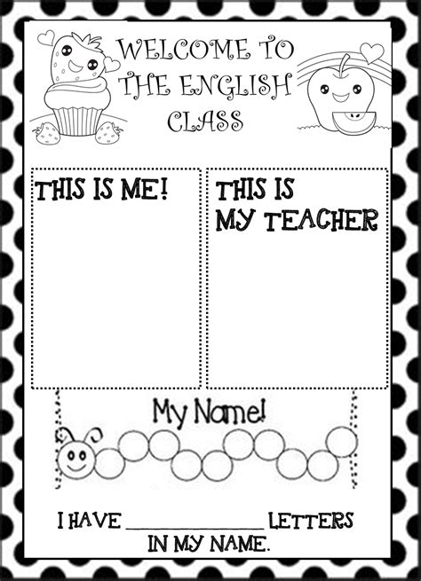 Simple Welcome Worksheet Ideal For 1st Graders Ingles Para