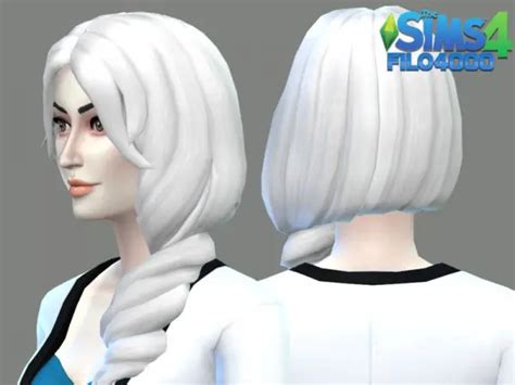 Sims 4 Hairs ~ The Sims Resource White Hair Recolor 14 By Filo4000