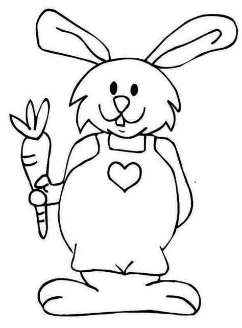 Make this spring coloring page the best! Bunny With Carrot Coloring Page - Coloring Home