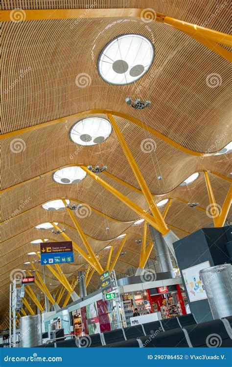 Interior View Of The Roof Of Madrid Airport S T4 Terminal Adolfo