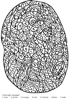 Maternelle Coloriage magique, nounours