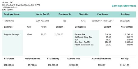 Easy Pay Stub Templates And Examples To Fill In 2022