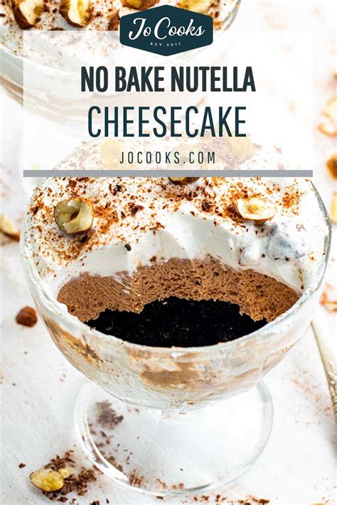This No Bake Nutella Cheesecake Made With An Oreo Cookie Crust Is Truly