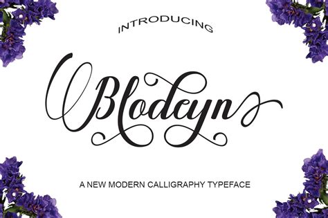 Please note that if the intended use is commercial then you must purchase from the designer at the link below. Blodeyn ~ Script Fonts ~ Creative Market