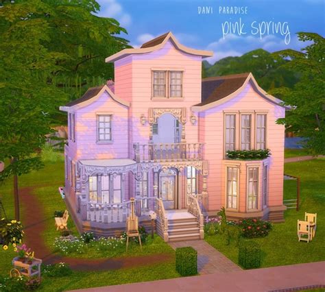 Pink Spring House At Dani Paradise Sims 4 Updates