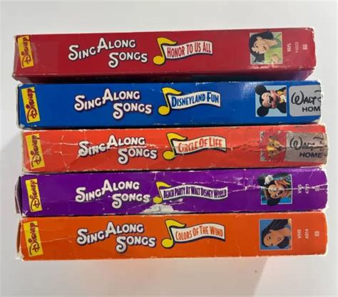 Vhs Disneys Sing Along Songs Lot Of 5 Musical Adventures £1291