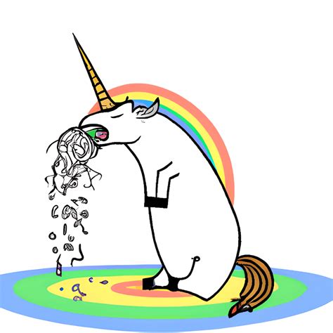 Unicorn Vomiting Rainbow · Creative Fabrica