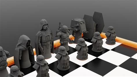 Star Wars Chess Set Chess Set Stl File 3d Digital Printing Etsy
