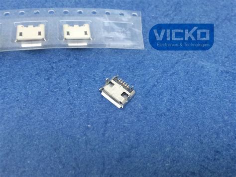 10pcs Micro Usb Connector Jack Female Type 5pin Smt Tail Charging