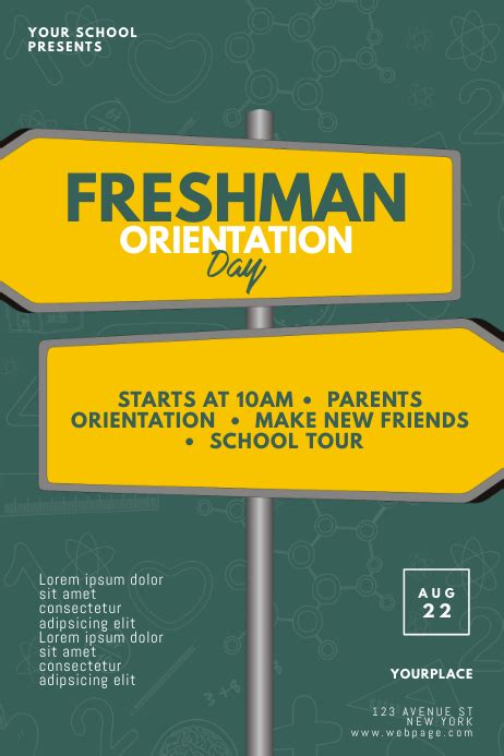 Freshman Orientation Event Flyer Template Postermywall