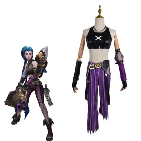 Jinx Costume Arcane League Of Legends Lol Cosplay Outfit Halloween