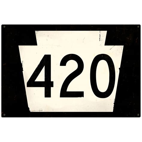 Route 420 Vintage Metal Sign