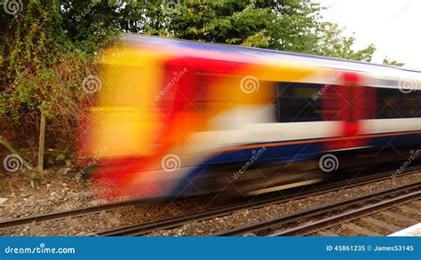 Fast Train Passing Stock Image Image Of Tracks White 45861235