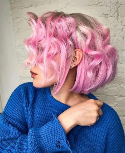 40 Crazy Hair Colour Ideas To Try In 2022 Blonde And Pink Lob
