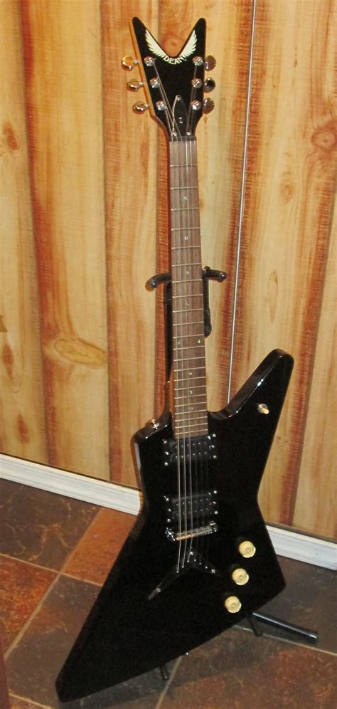 Dean Zx Explorer Made In Korea Black 6 String Electric Guitar Reverb