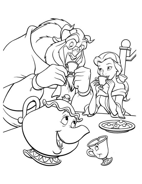 Search through more than 50000 coloring pages. beauty and the beast coloring page | Disney Coloring Pages ...