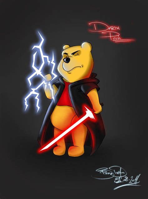 Darth Pooh Disney Star Wars Winnie The Pooh Cartoon Disney Fan Art