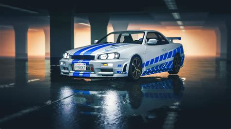 Paul Walker R34 License Plate Nissan Skyline Gt R In Fast And Furious