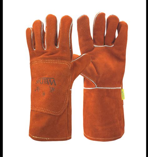 威特仕牛皮电焊手套 加长款隔热焊工手套 二层全皮革烧焊劳保防护 阿里巴巴