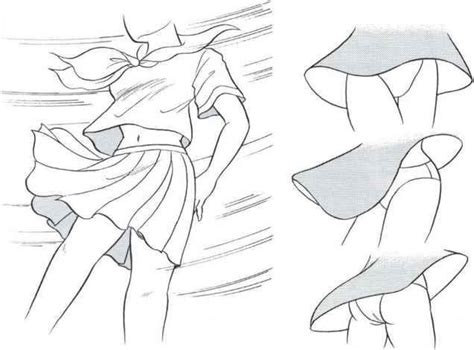 Manga Girl Skirt Wind Drawing Anime Clothes Anime Drawings Tutorials