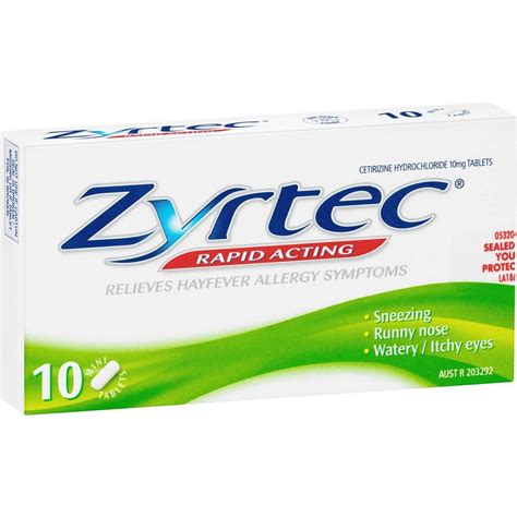 Cetirizine Hydrochloride 10 Mg Tablets Packaging Type Box Grade