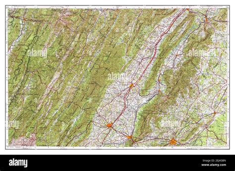Charlottesville Virginia Map 1956 1250000 United States Of America