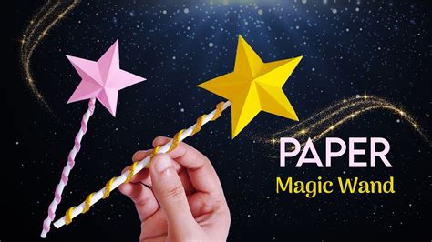 Paper Magic Wand Using 3d Paper Star Youtube