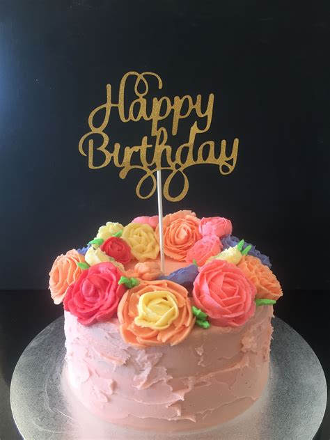 Happy Birthday Flower Cakes Happy Birthday Flower Cake Cake Happy
