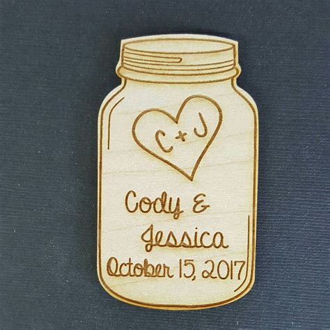 Laser Engraved Wedding Favor Magnets The Size Is X Engraved With Bride