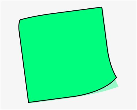 Green Post It Note Png