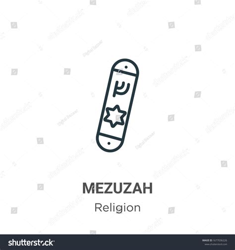 Mezuzah Outline Vector Icon Thin Line Stock Vector Royalty Free