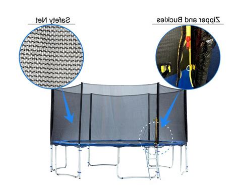 Choose from various sizes and styles of trampoline nets. ExacMe Trampoline Replacement Netting Outer Safety Net, Poles