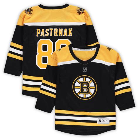 Preschool Boston Bruins David Pastrnak Black Home Replica Player Jersey
