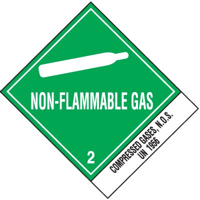Non Flammable Gas Un Dot Shipping Labels