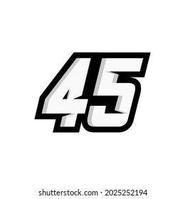 Racing Number 45 Logo On White Stock Illustration 2025252194 Shutterstock