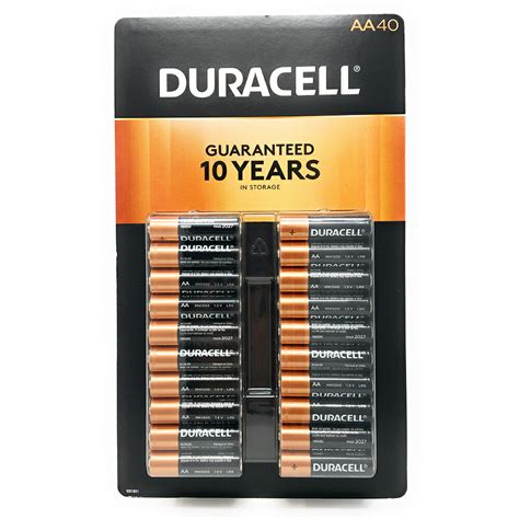 Geekzany Duracell Duralock Copper Top Alkaline Aa Batteries 40 Pack
