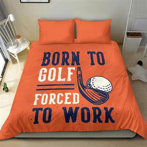 Golf Golfer Bedding Set Bed Cover Duvet Cover And Pillow Etsy Uk