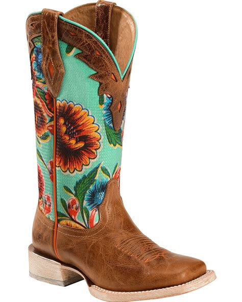 Ariat Womens Floral Textile Circuit Champion Western Boots Boot Barn