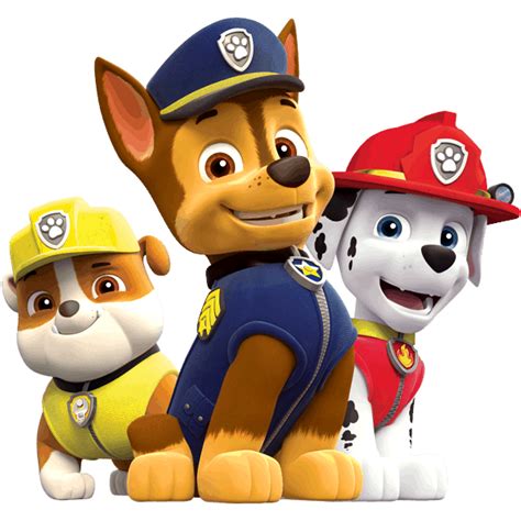 Paw Patrol Chase Rubble And Marshall Marshall Paw Patrol Paw Patrol