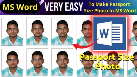 How To Make Passport Size Photo In Microsoft Word Ms Word Me Passport