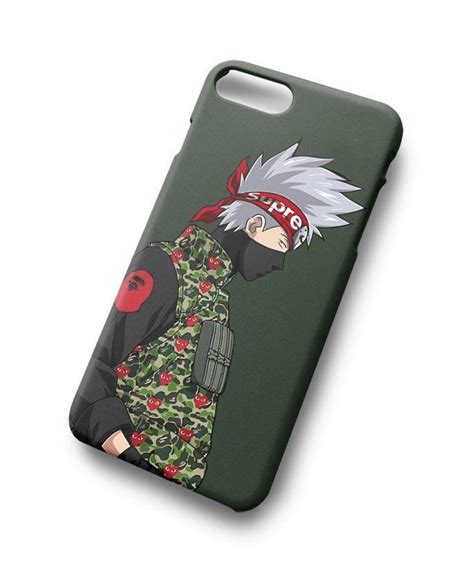 Naruto Kakashi Bape Supreme Comme For Iphone 7 7 Plus Iphone Case Pinterest Kakashi