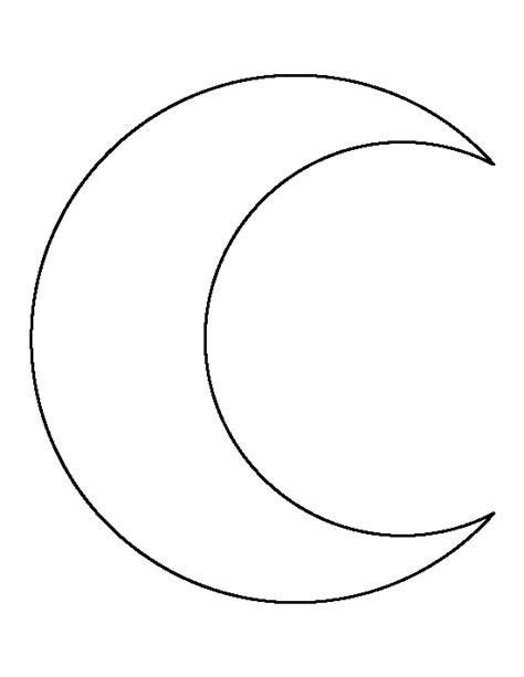 Free Printable Crescent Moon Template Printable Templates