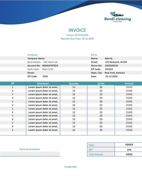 9 Free Cleaner Invoice Templates Invoice Professionally