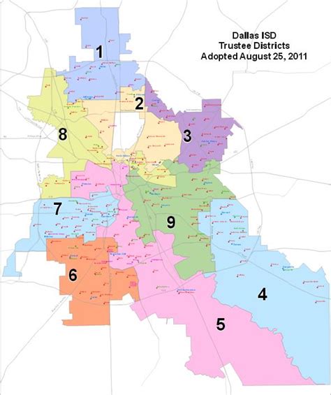 Dallas School District Map Zip Code Map