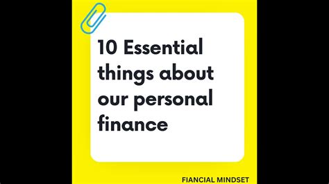 10 most important things to know about your personal finance #